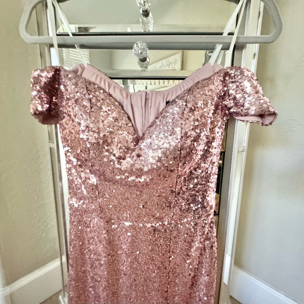 B Darlin Rose Sequin Dress NWT Sizes 3,5 - Picture 2 of 8